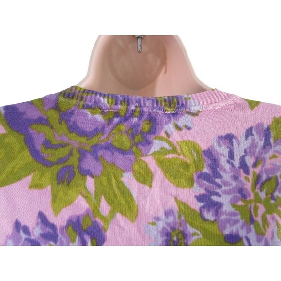 Purple Pink Green Floral Cardigan Womans 1X Issac Mizrahi Live NWOT - Picture 12 of 16